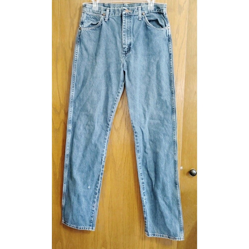Vintage Wrangler Mens Sz 33 x 36 Jeans Blue Denim Cotton